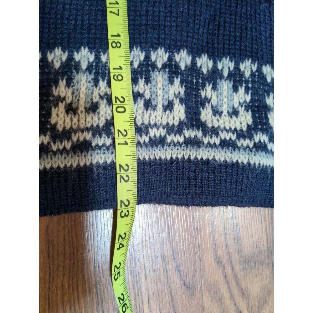 Vtg Viking Ships Nordstrikk Wool Norwegian Sweater Blue/White Sz 38 S/M (18x23) - Picture 10 of 14